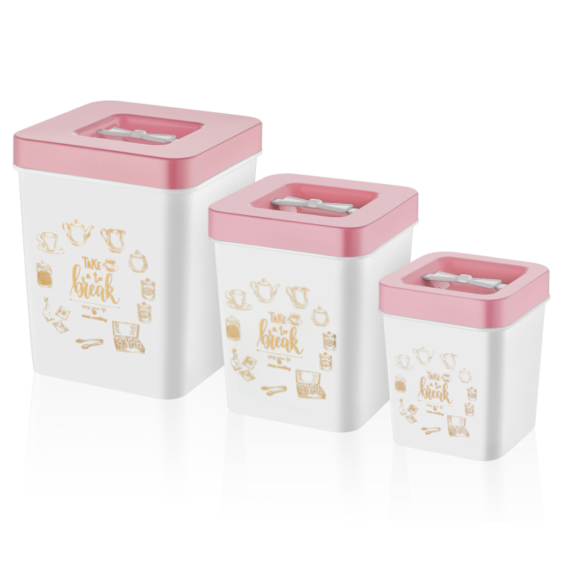 SET 3 BOITES RANGEMENT 1/2.2/3.5 LITRES 