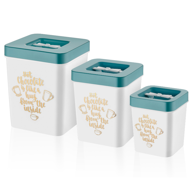 SET 3 BOITES RANGEMENT 1/2.2/3.5 LITRES 