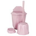 SET SALLE DE BAIN 3 PIECES MIX ROUGE/BLEU/ROSE/BLANC/GRIS