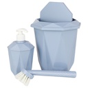 SET SALLE DE BAIN 3 PIECES MIX ROUGE/BLEU/ROSE/BLANC/GRIS