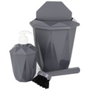 SET SALLE DE BAIN 3 PIECES MIX ROUGE/BLEU/ROSE/BLANC/GRIS
