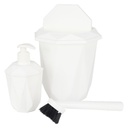 SET SALLE DE BAIN 3 PIECES MIX ROUGE/BLEU/ROSE/BLANC/GRIS