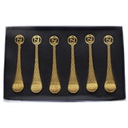 SET 6 CUILLERES A CAFE EN METAL MIX OR/ARGENT