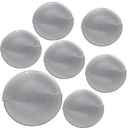 SET ASSIETTES 7 PIECES VERRE (6 X 20 CM / 1 X 25 CM) MIX OR/ARGENT