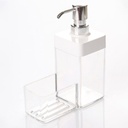 PORTE SAVON LUXE 19 X 15 X 7 CM MIX BLANC/NOIR/CREME/BEIGE