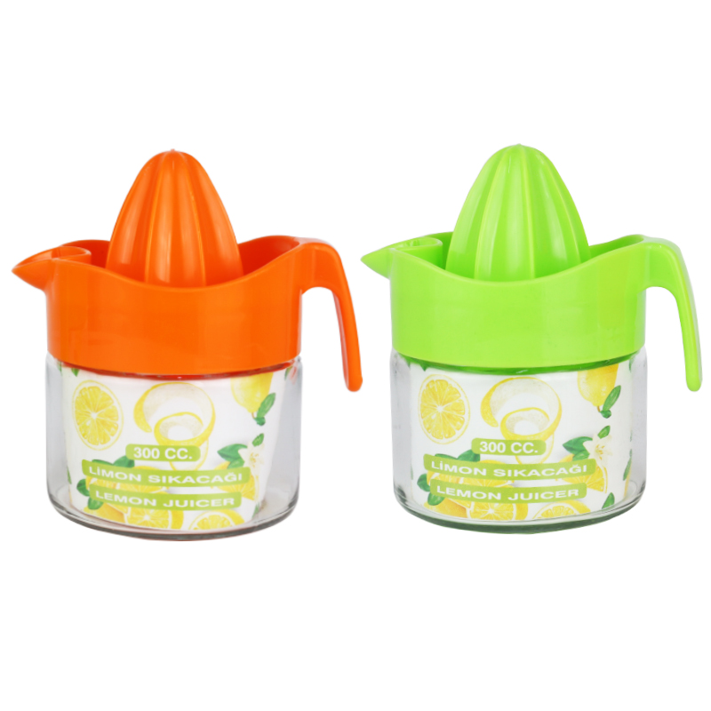 PRESSUME AGRUME VERRE 300 CC MIX JAUNE/ORANGE/VERT