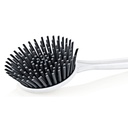 BROSSE VAISSELLE SILICONE 27X7X2 CM BLANC/GRIS