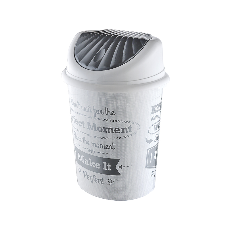 POUBELLE 4 LITRES MIX BLANC/NOIR/BEIGE