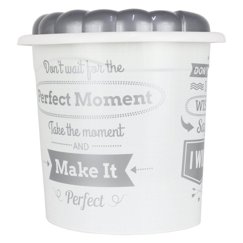 BOITE A DETERGENT 6.5 LITRES MIX BLANC/NOIR/BEIGE