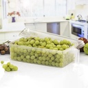 BOITE RANGEMENT PLASTIQUE TRANSPARENT AVEC POIGNEES 4 LITRES
