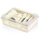 SET PIC NIC 32 PIECES ROSE/BEIGE