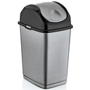 POUBELLE SLIM 10 LITRES MIX GRIS/NOIR/BLANC