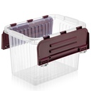 BOITE RANGEMENT 50 LITRES MIX GRIS/ROUGE