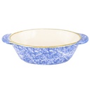 BOL OVAL CERAMIQUE 14X8X4 CM MIX BLEU/NOIR/ROSE