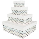 SET 4 BACS DE RANGEMENT 6 LITRES + 2 LITRES + 1 LITRE +0,4 LITRE MIX DESIGNS