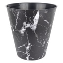 POUBELLE 10 LITRES MIX MARBRE/NOIR/ARGENT