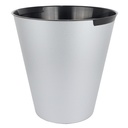 POUBELLE 10 LITRES MIX MARBRE/NOIR/ARGENT