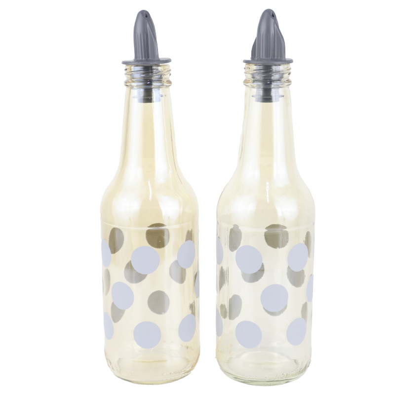 SET 2 BOUTEILLE HUILE OLIVE VERRE  250 CC 