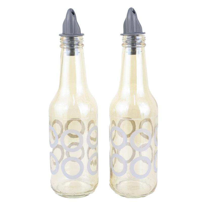 SET 2 BOUTEILLE HUILE OLIVE VERRE  250 CC 