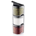 SET RANGE EPICES PLASTIQUE 27 X 9 X 8 CM NOIR