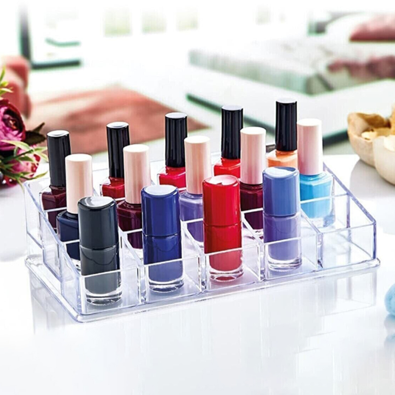 RANGE MAQUILLAGE 22X12X6 CM TRANSPARENT FUME