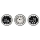 SET HORLOGE 3 PIECES DÉCO MIX OR/ARGENT 3*28CM