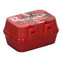 BOITE A DEJEUNER AVEC CUILLERE ET FOURCHETTE 13X17X9 CM MIX BLEU/ROSE/ROUGE