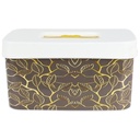 BOITE RANGEMENT DESIGN 4 LITRES MIX ROSE/BLANC/NOIR
