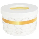 BOITE RANGEMENT DESIGN 21.5X12.5CM LITRES MIX MARBRE BLANC/NOIR