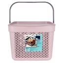 PANIER DESIGN PLASTIQUE AVEC COUVERCLE 12 LITRES MIX ROSE/ROUGE/BLEU/GRIS/BLANC