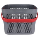 PANIER DESIGN PLASTIQUE 12 LITRES MIX ROSE/ROUGE/BLEU/GRIS/BLANC