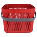 PANIER DESIGN PLASTIQUE 12 LITRES MIX ROSE/ROUGE/BLEU/GRIS/BLANC