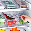 RANGEMENT REFREGIRATEUR TRANSPARENT AVEC COUVERCLE (36 x 15.5 x 5 CM)