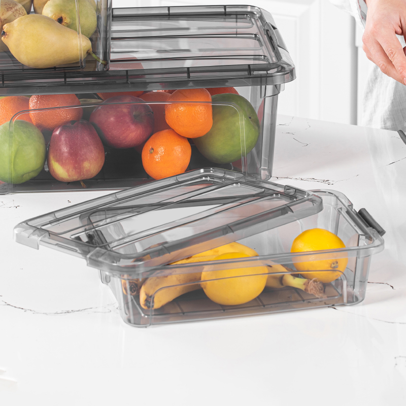 BOITE RANGEMENT PLASTIQUE 2.8 LITRES 19.5X29.5X7.5 CM COULEUR MAT 