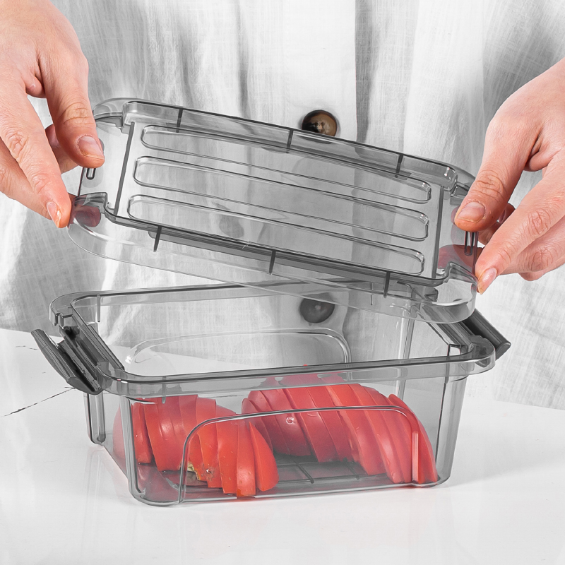 BOITE RANGEMENT PLASTIQUE 1.2 LITRES 14.5X19.5X7.5 CM COULEUR MAT 