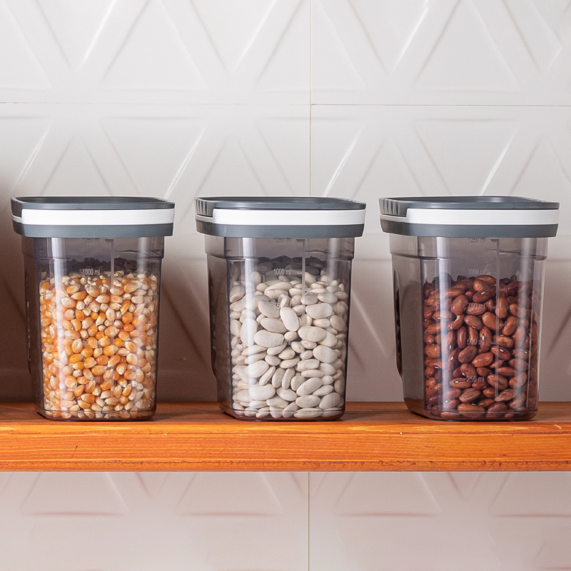 RANGEMENT ALIMENTS SEC PLASTIQUE 1.25 LITRES COULEUR MAT