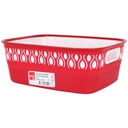 PANIER 3 LITRES PLASTIQUE 3 LITRES 29X25X9 CM MIX GRIS/ROUGE