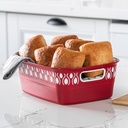 PANIER 3 LITRES PLASTIQUE 3 LITRES 29X25X9 CM MIX GRIS/ROUGE