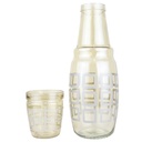 BOUTEILLE AVEC VERRE 1.5 LITRES DESIGN OR
