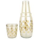 BOUTEILLE AVEC VERRE 1.5 LITRES DESIGN OR