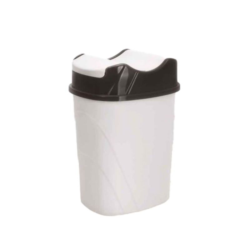 POUBELLE 5.5 LITRES MIX GRIS / BLANC/BEIGE