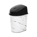 POUBELLE 3 LITRES MIX MARBRE BLANC/NOIR