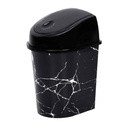POUBELLE 6.5 LITRES MIX MARBRE BLANC/NOIR