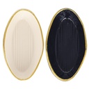 PLAT CERAMIQUE 14X8X3.5 CM MIX BLANC/NOIR