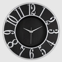 HORLOGE DECORATIVE MURALE 34 CM MIX OR/CUIVRE/ARGENT