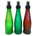 SET 3 PIECES BOUTEILLE VERRE HUILE/VINAIGRE 250 ML MIX GRIS/BORDEAU