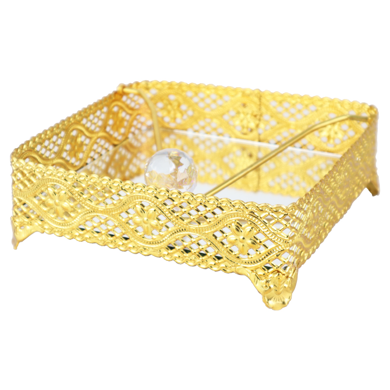 PORTE SERVIETTE 18X18.5X5 CM MODELE OR 