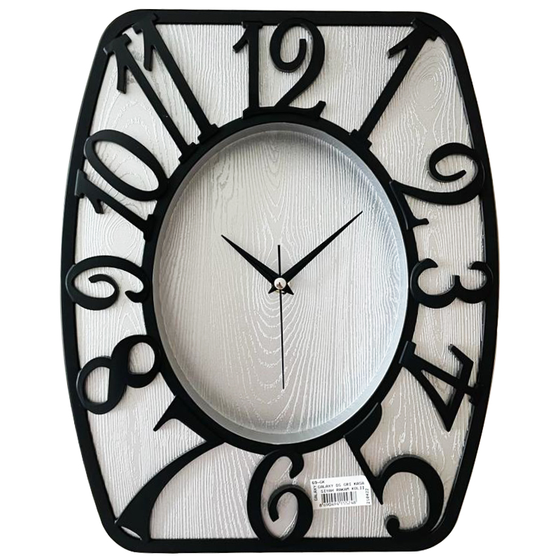HORLOGE MURALE 37X31 CM MIX GRIS/NOIR 
