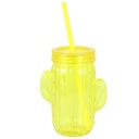 BOUTEILLE ENFANT PLASTIQUE 14X11.5 CM MODELE CACTUS MIX VERT/ORANGE/JAUNE/CUIVRE