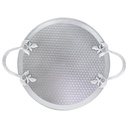PLATEAU DECO PLASTIQUE 35X27 CM MIX OR/ARGENT